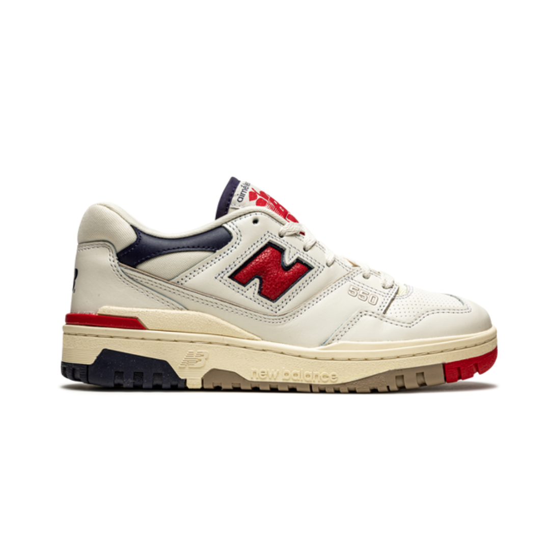 550 Aime Leon Dore  White Navy Red