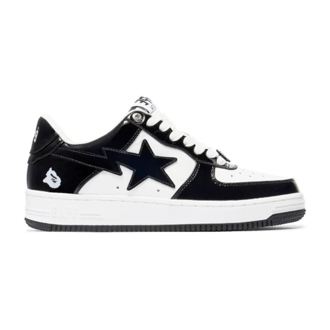 Bape Sta Patent Black White