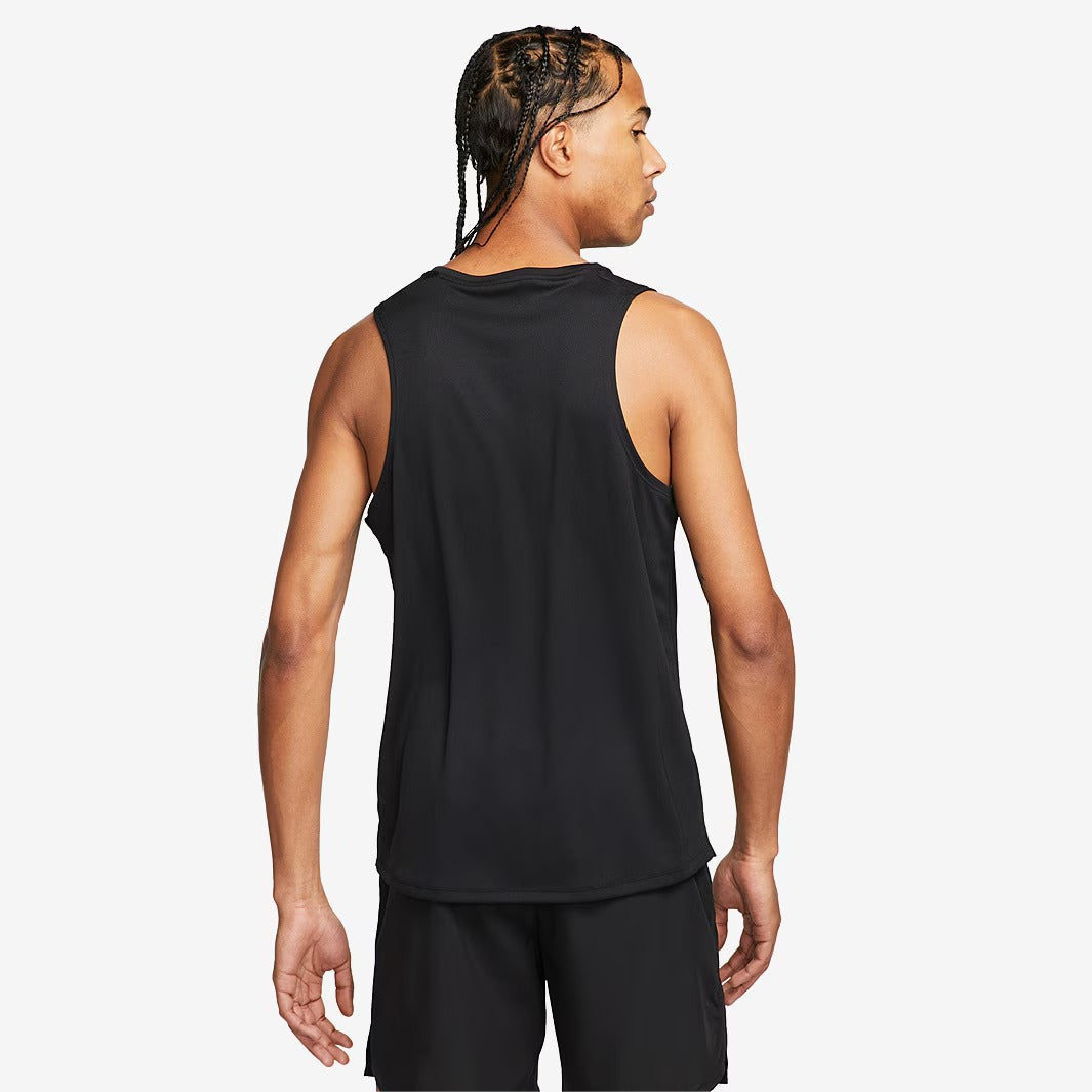 Nike Dri-FIT Miler Singlet  Black/Reflective Silver