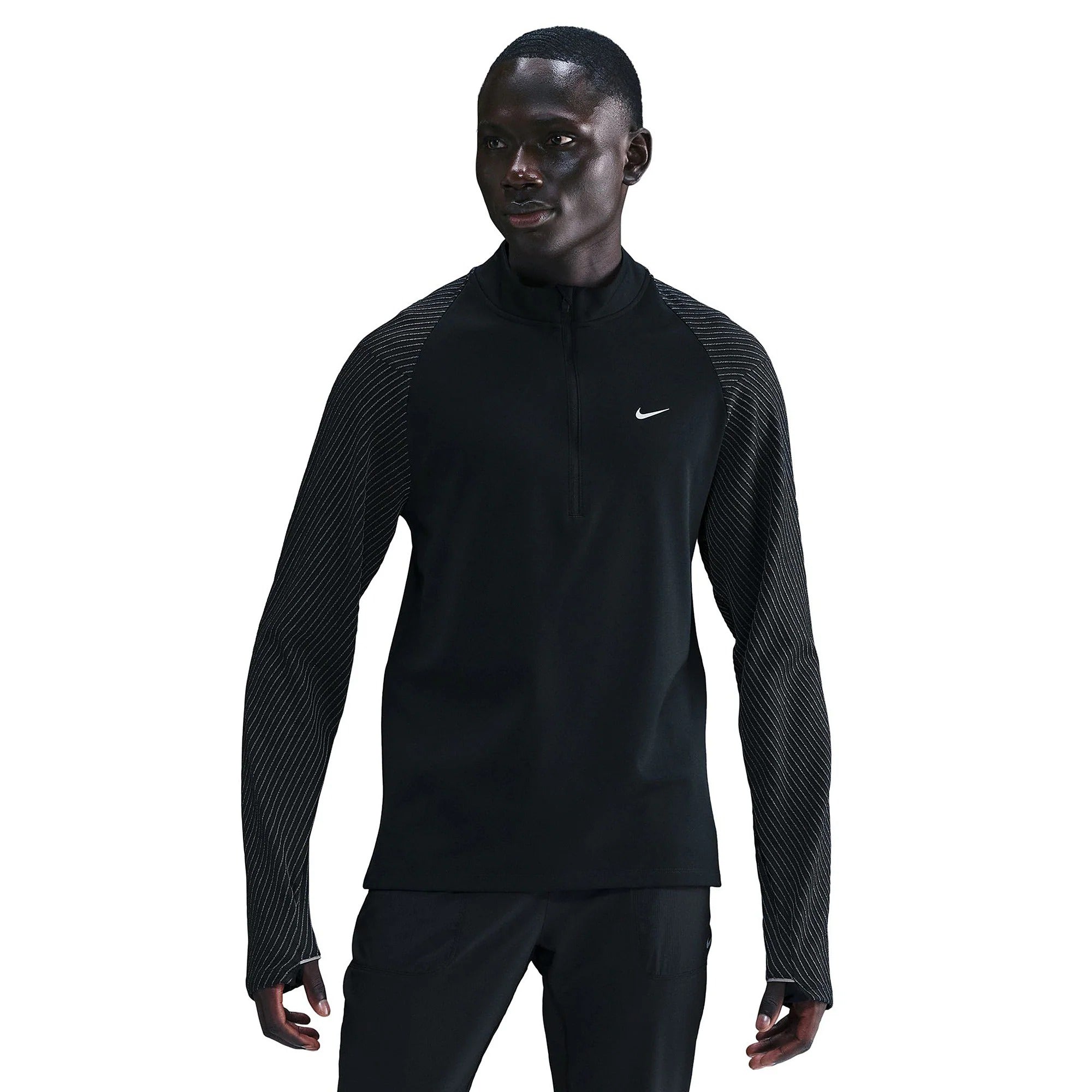 Nike Dri-Fit Reflective Long Sleeve Top Black/Reflective Silv