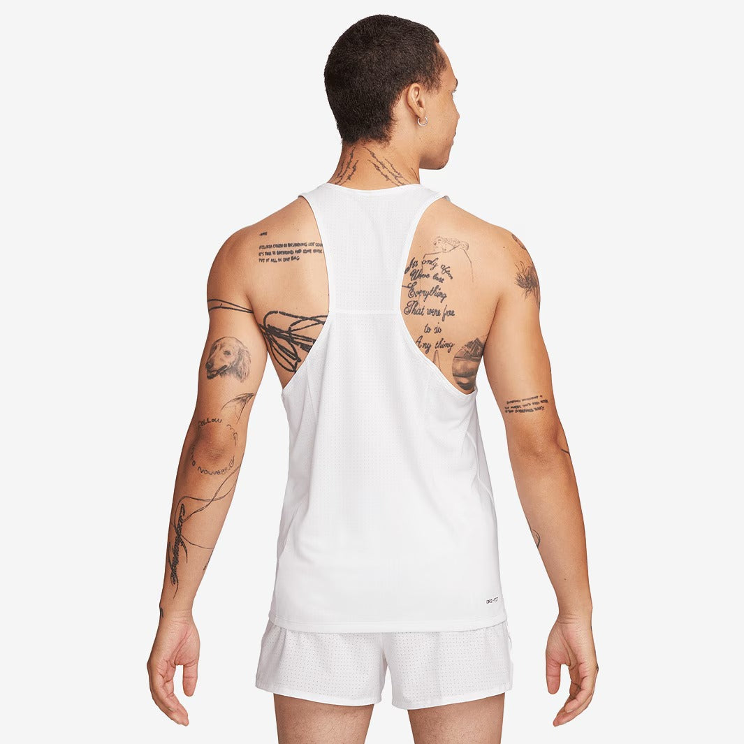 Camiseta regata Nike Dry-FIT Fast - Branca Refletiva