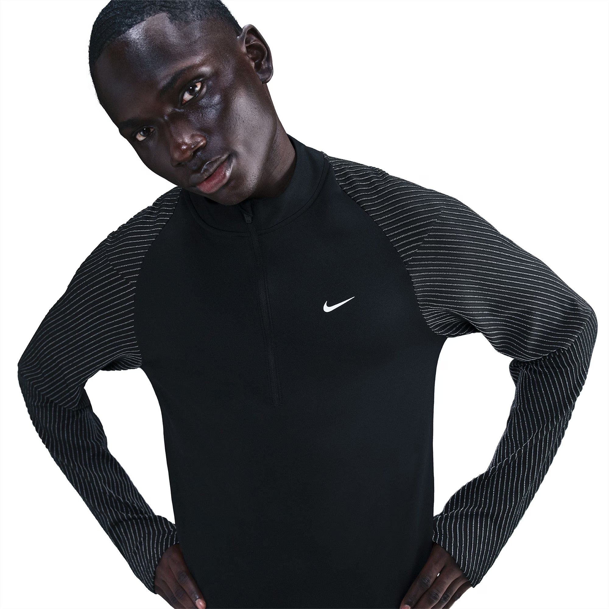 Nike Dri-Fit Reflective Long Sleeve Top Black/Reflective Silv