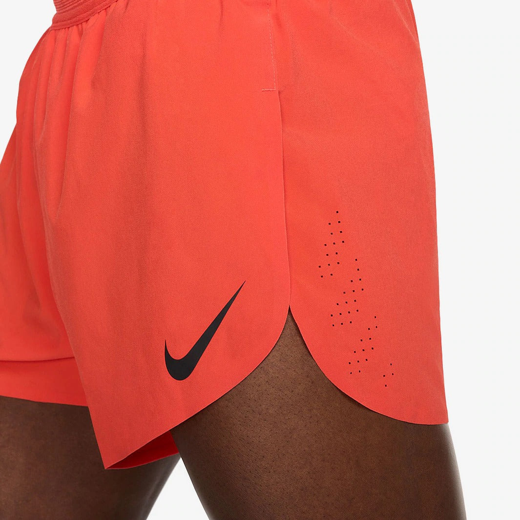Nike Dri-FIT ADV Aeroswift Brief-Lined 4 Inch Shorts Lt Crimson/(Black)