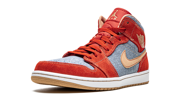 1 Mid Denim Red